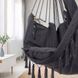 Підвісне крісло, бразильський гамак BOHO Black + 2 подушки 5058 фото 4